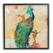 Stupell Industries Modern Peacock Cherry Blossoms by Evelia Designs - Floater Frame Graphic Art on in Brown/Green/White | Wayfair au-229_fr_17x17