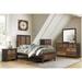 Millwood Pines 5-2_Myrle Dark-Ebony-Rustic-Mahogany Panel Bedroom Set Wood in Brown | 6 H x 59.75 W x 78.75 D in | Wayfair