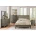 Wildon Home® Felicle Faux Leather Upholstered Panel Bedroom Set 5&1 Upholstered in Gray | 64.25 W x 66.5 D in | Wayfair