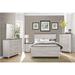 Gracie Oaks Charleen Two-tone Antique-White & Melamine Panel Bedroom Set 3&4 Wood in Brown | 4.5 H x 66.5 W x 66.5 D in | Wayfair