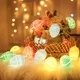 Guirlande lumineuse LED en forme de lapin 5/6 M à énergie solaire avec des œufs de pâques boule