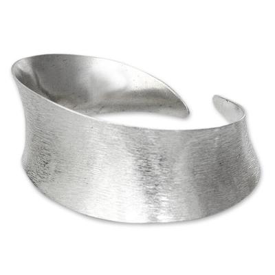 'Moonbeams' - Handmade Modern Sterling Silver Cuff Bracelet
