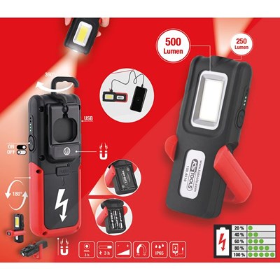 Ks Tools Mobile Werkstatt-Handlampe, knickbar, 500 Lumen [Hersteller-Nr. 150.4510] Image