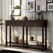 Rectangle Console Table Sofa Table Easy Assembly with Two Storage Drawers & Bottom Shelf for Living Room, Entryway, Hallway