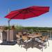 BONOSUKI 10Ft Cantilever Offset Patio Umbrella,Hanging Market Umbrella