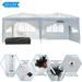 QXDRAGON 10 x 20 Canopy Tent EZ Pop Up Party Tent Portable Instant Commercial Heavy Duty Outdoor Market Shelter Gazebo with 6 Removable Sidewalls and Carry Bag White