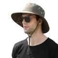 Mens Sun Hat for Men and Women Fishing Hat Wide Brim Safari Hat Waterproof Bucket Hats UV Protection Boonie Hat for Hiking Beach Garden(56-58cm Green)