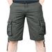 Mens Multi-pockets Cargo Shorts Casual Solid Drawstring Bermuda Work Shorts Golf Gym Pant Cozy-Fit Summer Beach Short(XXXXXXL Army Green)