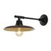 Bonner 12 1-Light Farmhouse Industrial Indoor/Outdoor Iron LED Victorian Arm Outdoor Sconce Wood Finish/Copper