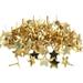 50x Star Shape Mini Brads Decoration Stamping Handmade Sturdy Metal Paper Fasteners Brads for Scrapbooking Paper Craft Projects Card Making