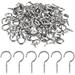 100 PCS 1/2 Inch Metal Ceiling Hooks Screw-in Hooks Nickel Plated Hook Holder for Haning Silver