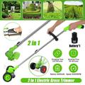 YouLoveIt Electric Weed Eater Cordless Weed Wacker Battery Powered 12V/24V Electric String Trimmer Edge Lawn Tool Weed Whacker with Battery & Charger Cordless String Cutter