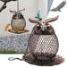 Pjtewawe bird feeders vintage wild bird feeders proof for ourside hanging cute metal owl shaped bird yard garden decor