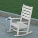 Emma + Oliver Contemporary Rocking Chair All-Weather HDPE Indoor/Outdoor Rocker in White