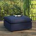 Modway Commix Overstuffed Outdoor Patio Ottoman in Navy