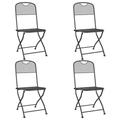 vidaXL Folding Patio Chairs 2 pcs Expanded Metal Mesh Anthracite