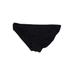 Carmen Carmen Marc Valvo Swimsuit Bottoms: Black Print Swimwear - Women's Size Large