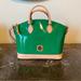 Dooney & Bourke Bags | Dooney & Bourke Grass Green Patent Satchel With Accessories | Color: Green/Tan | Size: 10”H X 12”W X 7.5”D