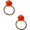 Kate Spade Jewelry | Kate Spade Sun Kissed Hoop Earrings In Coral | Color: Gold/Orange | Size: Clear