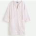 J. Crew Swim | J. Crew Pink & White Striped Beach Coverup Nwt Size Small | Color: Pink/White | Size: S