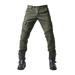 Hanas 2023 Mens Pants Motorcycle Protective Trousers Men s Motorcycle Jeans Breathable Wear-Resistant With 2 Pairs Of Hip And Knee Protectors Removable Pads Army Green XXXXL