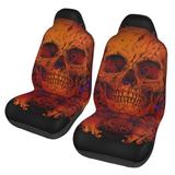 LNWH Car Seat Covers Magic Scary Skull Ghost Car Interior Seat Covers - Universal Fit Most Cars SUV Trucks 2pcs Car Seat Protectors