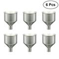 HOMEMAXS 6pcs Stainless Steel Wide Mouth Funnels Dishwasher Safe Flask Wine Pot Flagon Funnel for Transferring of Liquid Dry Ingredients and Powder