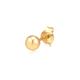 Single-Ohrstecker ELLI PREMIUM "Single Ohrstecker Kugel Ball 375 Gelbgold" Gr. OneSize, ohne Stein, Gelbgold 375, goldfarben (gold) Damen Ohrringe Ohrstecker