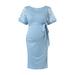 Convertible Dress Maternity Clothes Feeding Dress Supplier Maternity Dress Women Mesh Short Sleeves Trailing Photoshoot Dress And Dress for Women