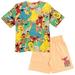 Sesame Street Elmo Cookie Monster Big Bird Infant Baby Boys T-Shirt and Shorts Outfit Set Multicolor / Orange 18-24 Months