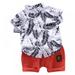 LOVEBAY Toddler Baby Boy Summer Shorts Set Short Sleeve Button Down Shirt Casual Shorts 2 Piece Summer Clothes