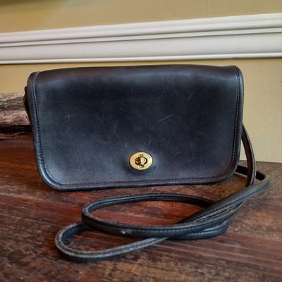 Coach Bags | Coach Vintage Black Dinky Crossbody Handbag | Color: Black | Size: 9 Inch X 5.5 Inch X 1.75 Inch, 23 Inch Strap Drop