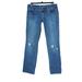 American Eagle Outfitters Jeans | American Eagle 77 Straight Fit Jeans Womens Size 6 Distressed Blue Denim | Color: Blue | Size: 6