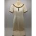 Gucci Dresses | Gucci Ivory Boucle Wool Dress Gold Pearl Embellished Trim Short Sleeve Size 38 | Color: Blue/Gold | Size: 38eu