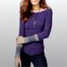 Free People Tops | Free People Newbie Rosie Cuff Long Sleeve Thermal Top Size Small | Color: Purple | Size: Sp