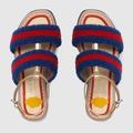 Gucci Shoes | Gucci Kids Terry Cloth Sandals | Color: Blue/Red | Size: 33 Eu/ 2 Us