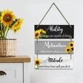 Pjtewawe Hangs Sunflower Wooden Hanging Logo Wooden Wall Door Logo Home Plaque Summer Spring Bee Wall Decoration For Home s Door Porch Party Farmhouse