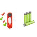 Smoby – elektronische Türklingel – Klingel für Gartenhaus, Spielklingel zum Nachrüsten, einfache Montage & Amazon Basics AAA-Batterien, wiederaufladbar, vorgeladen, 4 Stück