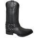 Grinders Galveston Black Mens Cowboy Shoe Western Slip On Pointed Leather Boots (11 UK / 45 EU)