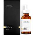 PUB Minimalist Vitamin C 10% for Brighter Glowing Skin - Stable & Effective Face Serum with Pure Ethyl Ascorbic Acid and 1% Acetyl Glucosamine for Even Tone, 30ml