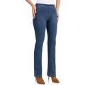 Bootcut-Jeans WONDERJEANS "Boot" Gr. 38, Länge 32, blau (blue stonewashed) Damen Jeans 5-Pocket-Jeans Röhrenjeans