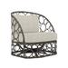 Bernhardt Bali Swivel Patio Chair w/ Cushions Wicker/Rattan in Gray/Brown | 37 H x 33 W x 33 D in | Wayfair OP2012S_6025-012