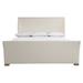 Bernhardt Modulum Upholstered Sleigh Bed Wood in White | 58 H x 82 W x 98.5 D in | Wayfair K1827