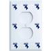 Presto Chango Decor Deer 1-Gang Duplex Outlet Wall Plate, Nylon in Blue/White | 5 H x 4 W in | Wayfair Navydeeroutlet