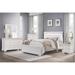 Red Barrel Studio® Jillane White Upholstered LED Panel Bedroom Set 4&1 Upholstered in Brown/White | 9 H x 69.25 W x 85.75 D in | Wayfair