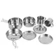 Ensemble d'ustensiles de cuisine de camping en plein air en acier inoxydable kit de casseroles