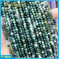 Perles rondes en pierre naturelle Agate mousse verte aquatique pour la fabrication de bijoux