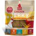 PLATO Chicken Jerky Dog Treats - Real Meat - Air Dried - Made in The USA - Grain Free - Chicken Jerky with Bone Broth 7 Ounces Natural Chicken Jerky with Bone Broth 1 Count (Pack of 1)