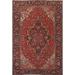 Red Heriz Serapi Persian Antique Area Rug Hand-Knotted Wool Carpet - 8'3"x 11'5"