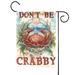 Blue and Red Beach Crab Outdoor Garden Flag 18" x 12.5"